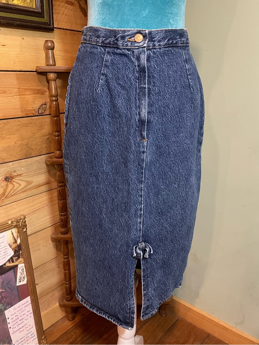 Gitano Express Denim Midi Skirt Vintage 1988